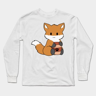 Fox Coffee Long Sleeve T-Shirt